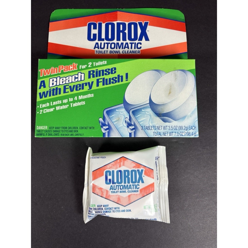Vintage 1993 Clorox Automatic Toilet Bowl Cleaner 1 Sealed Tablet Rare